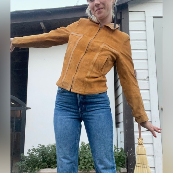 Victoria leather crop jacket - Picture 3 of 5